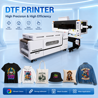 Imprimante jet d'encre textile format A2 avec four, machine d'impression directe sur film, machine DTF industrielle pour T-shirts DIY
