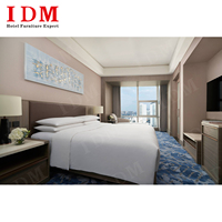 IDM Mobilier de chambre d'hôtel moderne Ensemble complet 5 étoiles Design gratuit Chambre en bois massif pour appartement Garantie de 3 à 5 ans Installation