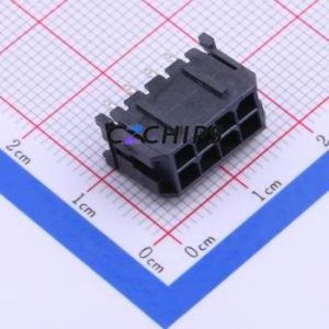 430450812 Wire-to-Board Pin Header Through hole Component (THT),P=3mm Connector 2x4P 3mm Through Hole Micro-Fit (MX 3.0) - Product Image 1
