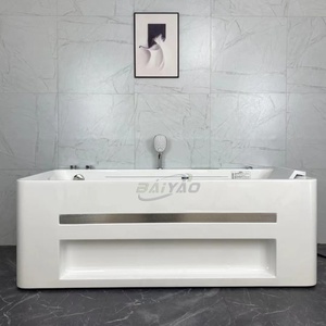 Bañera de Hidromasaje Moderna de Lujo con Jets de Masaje y Panel de Control con Luces LED, Sistema de Spa Jacuzzi para Uso en el Hogar y Hoteles - Product Image 3