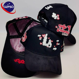 QZFSO Gorras Deportivas Personalizadas con Visera Curva, Gorras Estilo Era de 5 Paneles, Bordado 3D, Impresión Puff, Unisex, Gorra de Béisbol Sin Estructura - Product Image 1