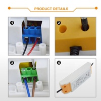 Alimentation LED universelle 36W à tension constante 12V 3A, étanche, avec variateur Dali, multi-prises, vente chaude usine