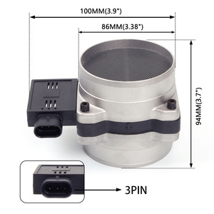 เครื่องวัดการไหลของอากาศ MAF013 100 มม. 3 พินสำหรับรถเชฟโรเลต จีเอ็ม 1996-2002 การอัพเกรดแบบติดตั้งเพิ่มเติม - Product Image 1