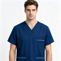 Ensemble de Blouse et Pantalon Médical Unisexe Personnalisable avec Logo – Fourniture ODM, Détection d'Aiguilles, Tissu Polyester Doux Thermocollé Sans Coutures