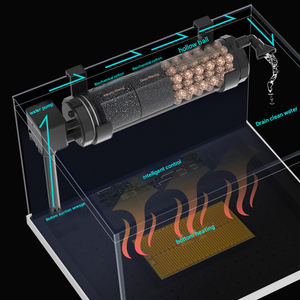 リラクゼーションライン白ガラス魚タンクデスクトップWIFI水族館生態魚水族館フィルタータンク付き - Product Image 4