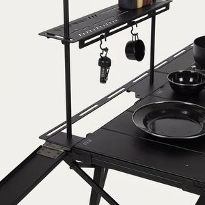 OEM Custom Wholesale Modular Outdoor <strong>Camping</strong> Kitchen Station IGT Folding Picnic <strong>Table</strong> with Lamp Hanger <strong>Storage</strong> Factory Supplier - Product Image 5