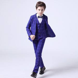 Ensemble <span class=keywords><strong>de</strong></span> costume formel pour garçon <span class=keywords><strong>de</strong></span> haute qualité en coton trois pièces : veste, gilet et pantalon - Product Image 3