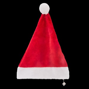 CHAPPEAU DE SANTA CLAUS AVEC POMPOM LED 30X44CM - Product Image 1