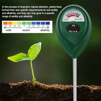 pH-mètre analogique pour sol avec sonde métallique pour l'analyse des sols de jardin, vente en gros d'usine OEM
