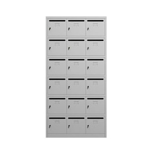 Boîtes <span class=keywords><strong>aux</strong></span> <span class=keywords><strong>lettres</strong></span> en métal pour appartements conçues en usine sur mesure 18 portes boîtes de livraison de colis de jardin avec serrure - Product Image 1