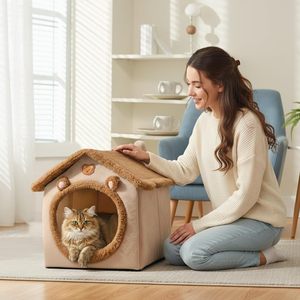 Casa Plegable para Mascotas, Desmontable y Lavable, Cueva para Gatos, Sofá Cama para Perros Extra Pequeños y Gatos Pequeños y Medianos - Product Image 3