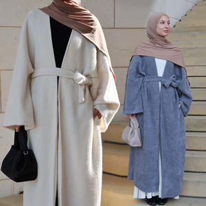 Abaya Modest Islámica de Lujo para Mujer Musulmana, Invierno 2026, Estilo Turco, Suéter de Lana Tejida, Vestido Abaya - Product Image 2