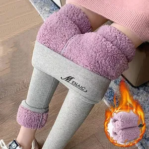 Vrouwen Warme Leggings Winter Hoge Elastische Leggings Externe Penetratie Hoge Taille Skinny Pluche En Dikker Warme Katoenen Broek