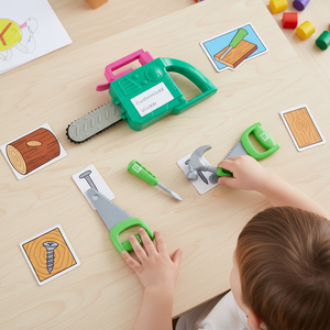 Ensemble d'outils pour enfants TK, jouet de construction en matériau PS, perceuse, accessoire de jeu d'imitation, mini tronçonneuse électrique, scie, tournevis, marteau - Product Image 1