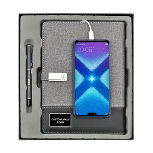 New 2021 Product Innovative,Promotion Corporate Office Notebook Gifts Kit Item Multifunction Charging Notepad Business Gift Set/