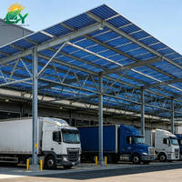 Structure de support solaire en V pour carport, cadre en aluminium anodisé pour parkings au sol, installation modulaire, projets photovoltaïques personnalisés