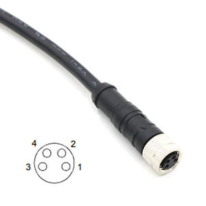 สาย M8อุตสาหกรรม4เสาสายการบินขั้วต่อตัวผู้เมียกับชุดสายเคเบิ้ลกันน้ำมีผมเปีย - Product Image 2