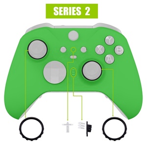 Green Soft Touch <b>Grip</b> Front Housing Shell & Accent Rings Replacement Faceplate Cover for Xbox One Elite <b>Controller</b> Series 2 - Product Image 4