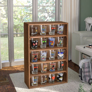 Estante de Exhibición de Madera de Estilo Antiguo, Montado en la Pared, de 5 Niveles, con Altura Ajustable, Ahorro de Espacio, Tamaño Mediano - Product Image 2