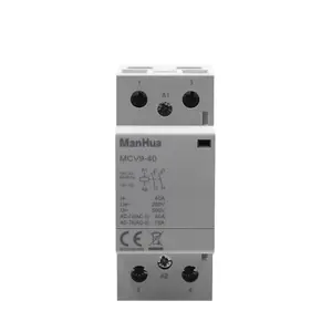 Manhua-Contactor eléctrico para el hogar, 2P, 40A, CC, MCV9-40, elevador, Modular, 400V