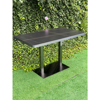 Table moderne en marbre noir polyvalente pour restaurant école salon hôtel salle à manger atelier chambre d'hôpital