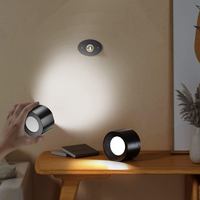 Lampe de chevet à double éclairage, protection des yeux, télécommande, chargement USB, détection de présence humaine, magnétique, moderne, pour salle de bain