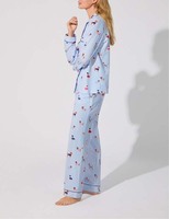 Pyjamas de famille en bambou 100% éco-responsable personnalisés, impression numérique, pyjamas de Noël surdimensionnés de luxe, ensemble deux pièces