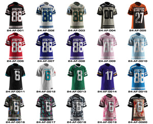 Logo personalizzato abbigliamento sportivo da competizione ad asciugatura rapida 2024-2025 nuovi disegni cucito maglia uniforme pacchetto Football americano Te camicia - Product Image 6