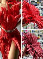 Plumes de Coq Blanches en Gros, Plumes de Queue de Coq en Guirlande pour Artisanat, Carnavals, Costumes, Coiffes de Samba