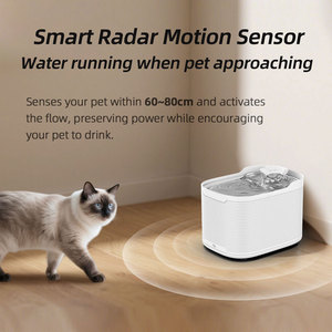 OEM 2.5L Tuya App chat fontaine à eau en acier inoxydable avec capteur UV sans fil alimenté par batterie automatique fontaine à eau pour animaux de compagnie Wifi - Product Image 5