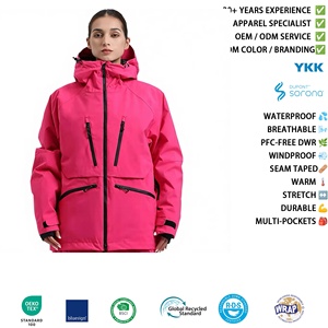 Chaqueta de Snowboard y Esquí para Adultos, Impermeable, Aislada, con Capucha, 100% Poliéster, Abrigo de Montaña para Invierno - Product Image 1