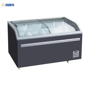 Congelador Vertical Comercial para Helados de 13 Pies Cúbicos, Vitrina con 2 Puertas Corredizas, Acero Inoxidable, Estantes Ajustables, Digital - Product Image 1
