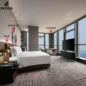 Solución Llave en Mano para Proyecto de Hotel Hilton Radisson <span class=keywords><strong>Blu</strong></span>, Muebles de Hotel Modernos de Lujo de 5 Estrellas, Juego de Muebles Personalizados para Vestíbulo y Habitaciones - Product Image 2