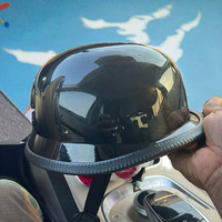 Casque de moto unisexe SeeMore de style allemand, double usage, en ABS, demi-coque, scooter, design cool
