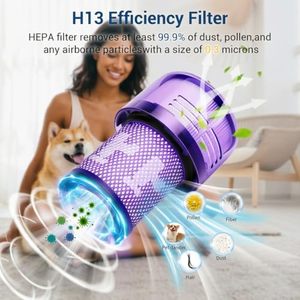 1 filtre HEPA <span class=keywords><strong>de</strong></span> remplacement (avant et après filtre) compatible avec les aspirateurs <span class=keywords><strong>Dyson</strong></span> V6/V7/V8/V10/V11/V12/V15 - Pièces détachées et accessoires - Product Image 5
