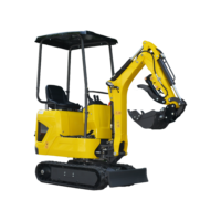 Mini-excavatrice durable avec cylindre monté sur le dessus et moteur à deux vitesses dissimulé pour travaux de construction, compatible ODM et OEM