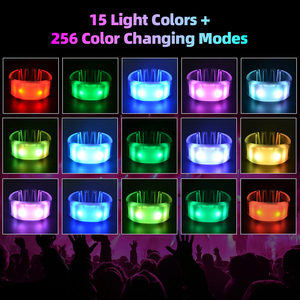สายรัดข้อมือ LED ลดราคาพิเศษ สั่งทำจำนวนมากได้ ควบคุมผ่านแอพฯ เปิดไฟตามเสียง เหมาะสำหรับงานอีเว้นท์ คอนเสิร์ต ปาร์ตี้ - Product Image 4