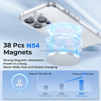 Étui de téléphone magnétique mince antichoc en TPU+PC électroplaqué de qualité supérieure avec chargement sans fil et protection anti-jaunissement pour