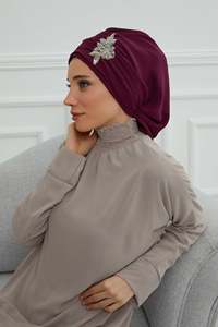 MOTIVE FORCE nouveau Hijab instantané femmes <span class=keywords><strong>Bonnet</strong></span> avec écharpe en mousseline <span class=keywords><strong>de</strong></span> soie musulman Hijab mode écharpe malaisie arabe Hijab - Product Image 2
