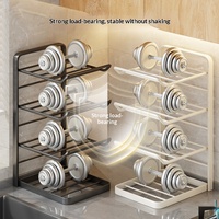 Étagère de rangement pour la préparation culinaire, non pliable, grande capacité, organisateur multifonctionnel pour comptoir, support mural pour bols et assiettes