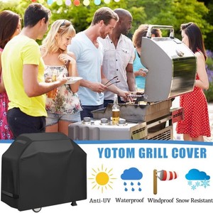 Housse de protection <span class=keywords><strong>pour</strong></span> <span class=keywords><strong>barbecue</strong></span> à gaz extérieur 210D résistante à l'eau 152 x 71 x 117 cm Noir - Product Image 5