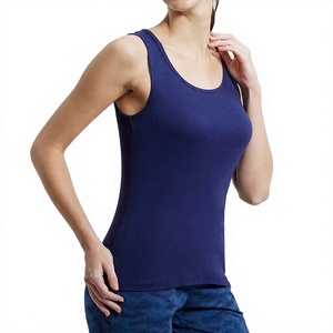 Débardeurs d'entraînement d'été grande taille pour femmes, respirants, en coton et bambou, à ourlet droit, motif uni, vente en gros - Product Image 1