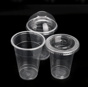 Vệ sinh 10oz 300ml không độc hại có thể tái chế Pet PP cốc nhựa với biểu tượng tùy chỉnh số lượng lớn tiết kiệm cho quán cà phê sử dụng - Product Image 1