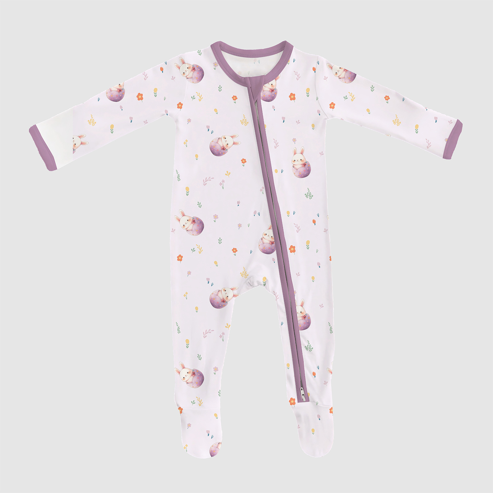 Simpatico habitat floreale di conigli