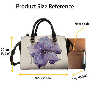 Samoa américaines Plumeria Tribal Tattoo of Polynesian Purses and Handbags New Design Leather Shoulder Bag Top Handle Satchel Set - Product Image 6