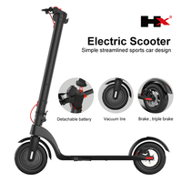 Trottinette Électrique Pliable Adulte HX X7 avec LED, Expédition Directe depuis Entrepôts UE/US, Meilleure Vente