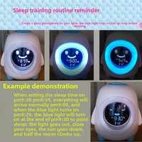 Jam Alarm Anak Keshi Kids Training Desain Anjing, Quartz LCD Digital, Lampu Tidur, Timer untuk Tidur dan Belajar