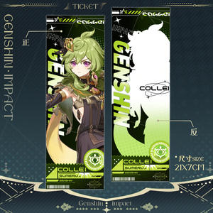 21x7CM Cool double face manga billet holographique laser anime carte pour les amoureux de livres <span class=keywords><strong>Genshin</strong></span> <span class=keywords><strong>impact</strong></span> signet - Product Image 5