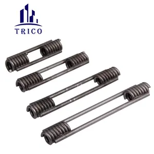 Brida de bobina de acero para hormigón de construcción, Pasacables de dos puntales con cono de plástico, wt250mm2