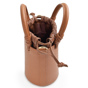Sac à main en cuir PU végétalien de luxe personnalisé OEM à bas quantité minimale de commande pour les femmes sac à bandoulière minimaliste sac seau de mode pour dames - Product Image 3
